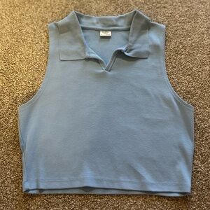 Artizia Sunday Best cropped sleeveless polo tank